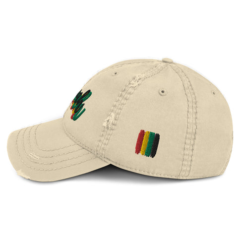 Yahvah Tan Distressed Hat